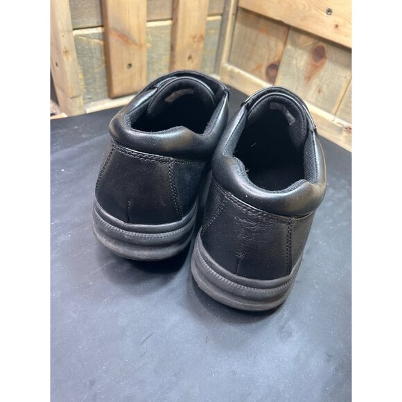 Mens Hush Puppies Black Leather Comfort Curve Slip-On Shoes 12 Extra Wide - Picture 4 of 8